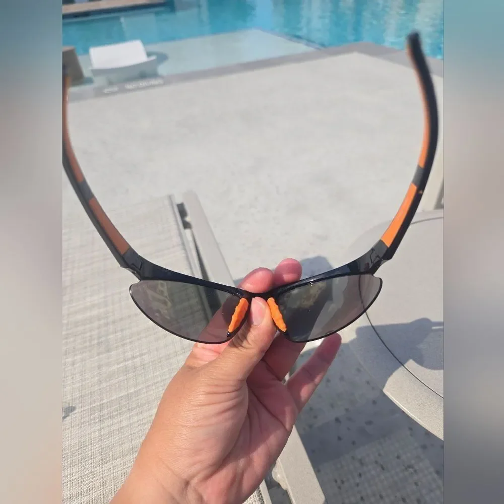 Men's Rounded Lightweight Mirrored Sunglasses Sports